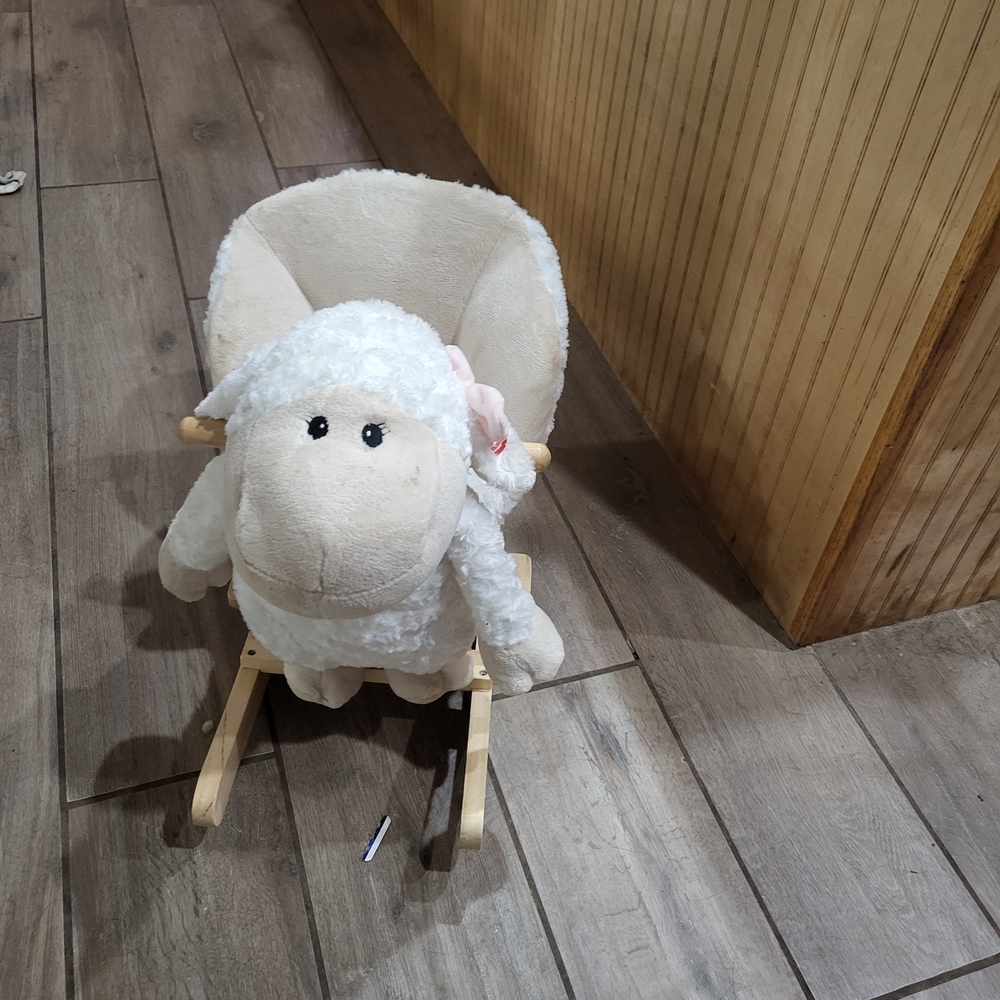 Plush Sheep Rocker Toy - Picture 2 of 3